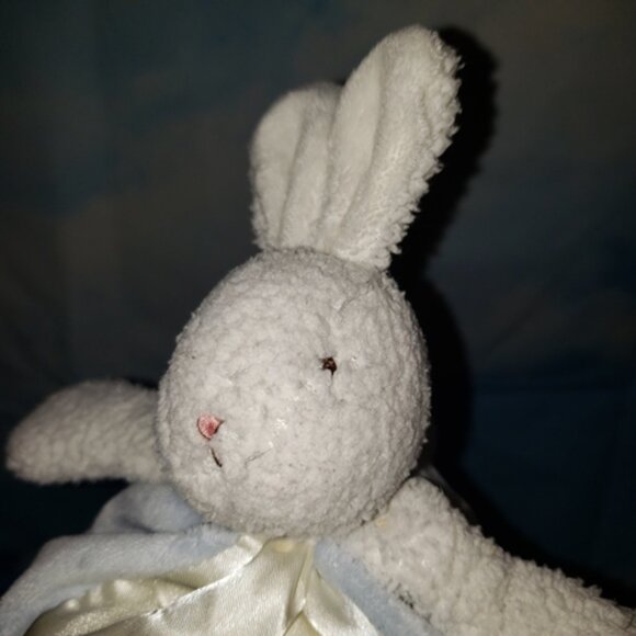 Bunnies by the Bay Plush Security lovey Blanket Luxury fabrics EUC - Picture 2 of 7